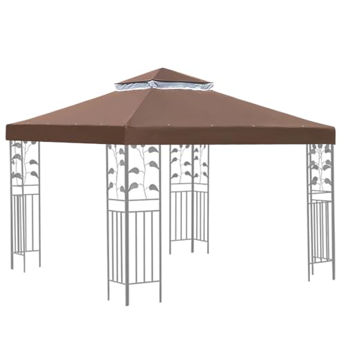 Doppelschicht Pavillon -Dach - Doppelschicht mit Luftentlüftungsabdeckung | Doppelschicht wasserdicht für Terrace Garden und Terrasse | Baldachin im Freien von Generisch