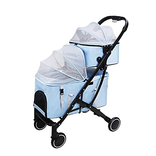 Doppelschichtiger Hunde-Kinderwagen für zwei Katzen oder Hunde – Premium Haustier-Kinderwagen mit abnehmbarem Transportwagen für zwei oder mehrere Haustiere Doppelschichtiger Hunde-Kinderwagen für zwei Katzen oder Hunde – Premium Haustier-Kinderwagen mit abnehmbarem Transportwagen für zwei oder mehrere Haustiere von Generisch