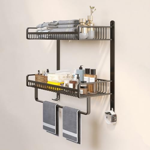 Doppelschichtiges Duschregal – Stilvoller schwarzer Shampoo-Halter für Zuhause, Badezimmer, Küche, Wohnzimmer und Schlafzimmer, 53 cm, integrierte Nischen-Aufbewahrungslösung Doppelschichtiges Duschregal – Stilvoller schwarzer Shampoo-Halter für Zuhause, Badezimmer, Küche, Wohnzimmer und Schlafzimmer, 53 cm, integrierte Nischen-Aufbewahrungslösung von Generisch