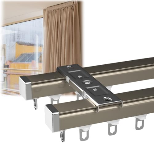 Doppelschienensystem für Vorhänge – langlebige gerade Schiene aus Aluminiumlegierung für einfache Installation in verschiedenen Einstellungen Doppelschienensystem für Vorhänge – langlebige gerade Schiene aus Aluminiumlegierung für einfache Installation in verschiedenen Einstellungen von Generisch