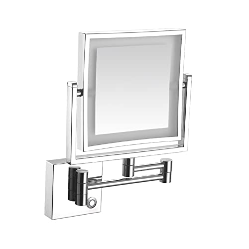 Doppelseitiger Schminkspiegel zur Wandmontage mit 1x/3-facher Vergrößerung, 360° Schwenkbar, LED Beleuchtet, Ideal für Rasur und Schönheit Doppelseitiger Schminkspiegel zur Wandmontage mit 1x/3-facher Vergrößerung, 360° Schwenkbar, LED Beleuchtet, Ideal für Rasur und Schönheit von Generisch