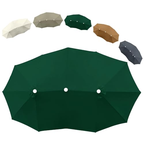 Doppelseitiger Terrassenschirm, 460 cm, Ersatzabdeckung, wasserdichtes und UV-beständiges Gewebe, großes Modell, grünes Vordach für Garten, Outdoor, Möbelschutz Doppelseitiger Terrassenschirm, 460 cm, Ersatzabdeckung, wasserdichtes und UV-beständiges Gewebe, großes Modell, grünes Vordach für Garten, Outdoor, Möbelschutz von Generisch