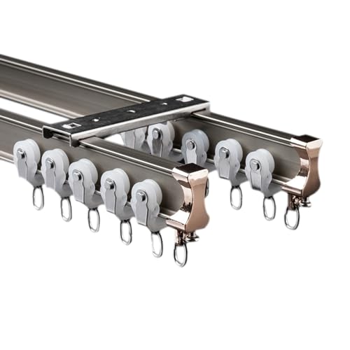 Doppelte Vorhangschiene, gebogene Stange, Raumteiler für Duschkabinen, Fenster, L/U-Form, Gleitstange von Generisch