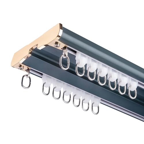 Doppelte Vorhangschiene, leise, robuste Aluminiumlegierung, einfach zu installieren für die Decke Doppelte Vorhangschiene, leise, robuste Aluminiumlegierung, einfach zu installieren für die Decke von Generisch