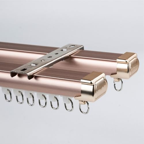 Doppelte Vorhangschiene, robuste Decken- oder Wandhalterung, perfekt für Raumteiler, vielseitiges Vorhangsystem, einfache Installation, langlebiges und stilvolles Design von Generisch