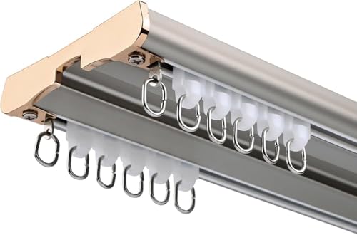 Doppelte Vorhangschiene – robuste Deckenschiene für Raumteiler – langlebige Aluminiumstruktur Doppelte Vorhangschiene – robuste Deckenschiene für Raumteiler – langlebige Aluminiumstruktur von Generisch