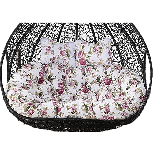 Doppeltes Hängeschaukelkissen für den Außenbereich, mit weichem, tiefem Ei-Kissen, 2-Sitzer-Schaukelstuhl-Pad mit Bändern, vollständig gefüllt und nicht zusammenklappbar Doppeltes Hängeschaukelkissen für den Außenbereich, mit weichem, tiefem Ei-Kissen, 2-Sitzer-Schaukelstuhl-Pad mit Bändern, vollständig gefüllt und nicht zusammenklappbar von Generisch