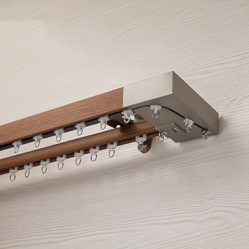 Doppeltes Vorhangschienensystem, Raumteiler für Wohnzimmer und Schlafzimmer, perfekt für stilvolle Wohnkultur von Generisch