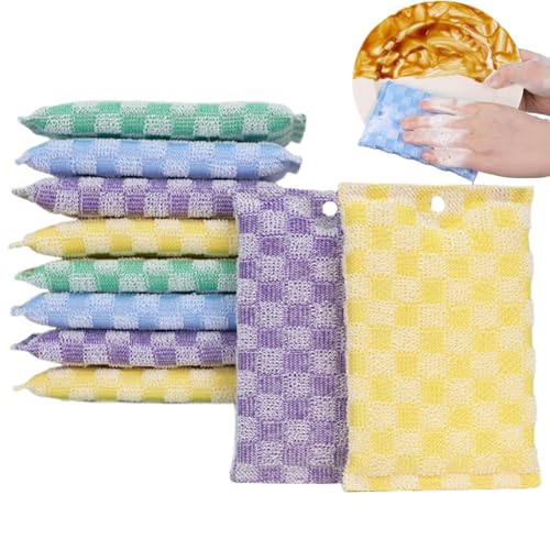 Draht Spüllappen - Geschirrspül Schwämme | Wiederverwendbare Wischtücher Doppelseitig Spülschwamm Für Spüle Herd Geschirr Teller Professionell von Generisch