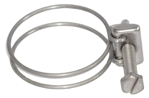 Drahtschlauchschelle Drahtschellen Schlauchschelle Edelstahl für Spiralschlauch (Spannbereich: 113-120 mm) von Generisch