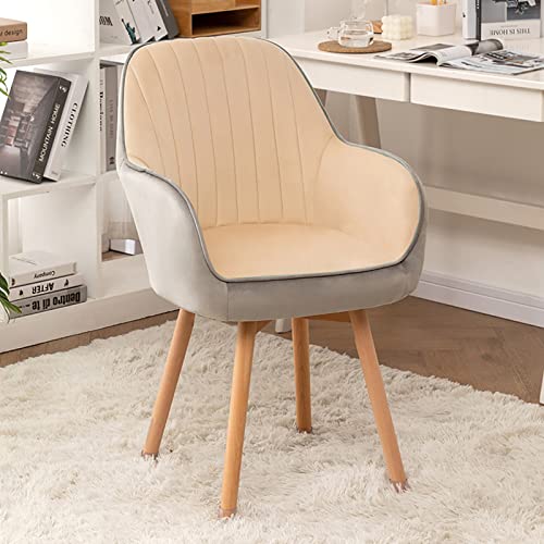 Drehbare Esszimmerstühle aus Holz - Bequemer Polsterstuhl für modernes Büro oder Schminktisch - Samt Sessel im niedlichen Mid Century Stil von Generisch
