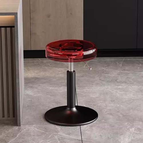 Drehbarer Barhocker mit Fußstütze, höhenverstellbar 34-55 cm, modernes Design für Küche, Esszimmer, Café – bequemes Sitzen, Konstruktion von Generisch