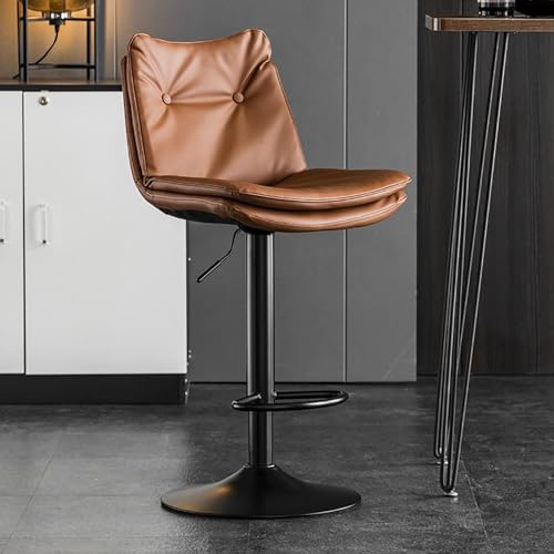 Drehbarer Barhocker mit Rückenlehne, höhenverstellbar, modernes Design für Küchentheke und Kneipe Drehbarer Barhocker mit Rückenlehne, höhenverstellbar, modernes Design für Küchentheke und Kneipe von Generisch
