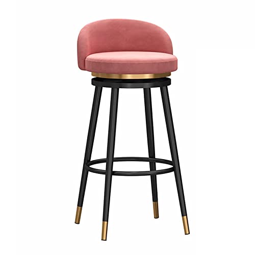 Drehbarer Barhocker mit Rückenlehne und Fußstütze für Kücheninsel, Samt Thekenhöhe Stühle Drehbarer Barhocker mit Rückenlehne und Fußstütze für Kücheninsel, Samt Thekenhöhe Stühle von Generisch