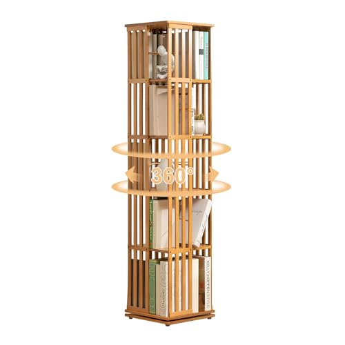 Drehbarer Bücherregalturm, 360° drehbares Bücherregal, bodenstehendes Aufbewahrungsregal, bunte Eck-Organizer für Schlafzimmer und Arbeitszimmer Drehbarer Bücherregalturm, 360° drehbares Bücherregal, bodenstehendes Aufbewahrungsregal, bunte Eck-Organizer für Schlafzimmer und Arbeitszimmer von Generisch