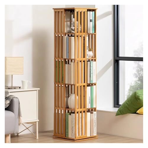 Drehbarer Bücherregalturm, mehrstöckiges drehendes Bücherregal für platzsparende Aufbewahrung, ideal für Kinder und Erwachsene auf kleinem Raum Drehbarer Bücherregalturm, mehrstöckiges drehendes Bücherregal für platzsparende Aufbewahrung, ideal für Kinder und Erwachsene auf kleinem Raum von Generisch
