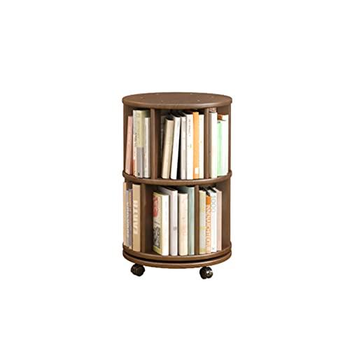 Drehbarer Bücherregalturm mit Rollen, Gummi-Holz-Aufbewahrungs-Organizer für Heimbüro, bodenstehendes Ausstellungsregal Drehbarer Bücherregalturm mit Rollen, Gummi-Holz-Aufbewahrungs-Organizer für Heimbüro, bodenstehendes Ausstellungsregal von Generisch