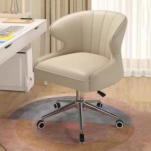 Drehbarer Bürostuhl, höhenverstellbarer Arbeitsstuhl mit silberner Basis, ergonomische Wickel-Rückenlehne für Schreibtisch, Arbeitszimmer, Schlafzimmer Drehbarer Bürostuhl, höhenverstellbarer Arbeitsstuhl mit silberner Basis, ergonomische Wickel-Rückenlehne für Schreibtisch, Arbeitszimmer, Schlafzimmer von Generisch