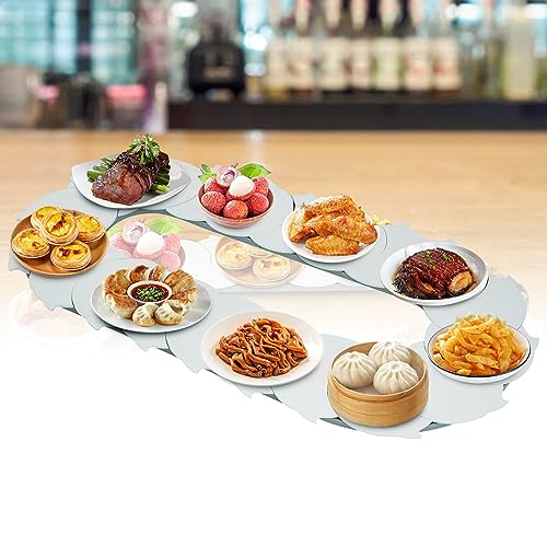 Drehbarer Drehteller – 360° drehbar, rutschfestes Serviertablett für einfaches Essen und Teilen von Lebensmitteln von Generisch