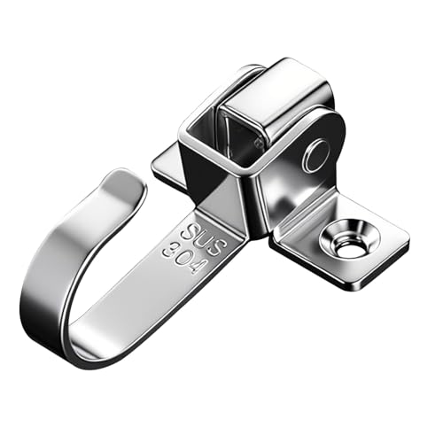 Drehbarer Einzel- und Doppelhaken – Edelstahl-Haken, Deckenaufhänger, 180/360 Grad drehbar, Metall-Kleiderbügel, Unterschrankklemme, multifunktionaler Organizer-Halter für Badezimmer, Dusche von Generisch