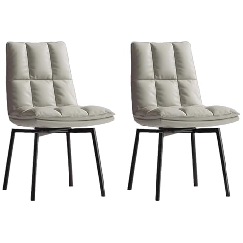 Drehbarer Esszimmerstühle aus PU-Leder, ergonomisch, gepolstert, Küchenstuhl, mit stabilen Metallbeinen, für Wohnzimmer oder Homeoffice, 1 Stück Drehbarer Esszimmerstühle aus PU-Leder, ergonomisch, gepolstert, Küchenstuhl, mit stabilen Metallbeinen, für Wohnzimmer oder Homeoffice, 1 Stück von Generisch