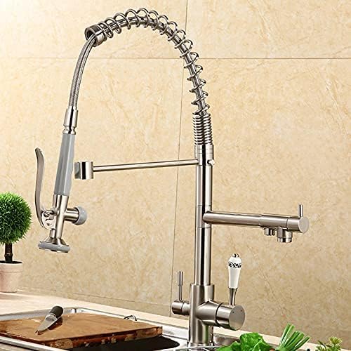 Drehbarer Küchenarmatur mit Federauslauf Pull Down Sprühgerät Flexibler Schlauch Dual Spray Modus Trinkwasser Spüle Wasserhahn für Küchenspüle Drehbarer Küchenarmatur mit Federauslauf Pull Down Sprühgerät Flexibler Schlauch Dual Spray Modus Trinkwasser Spüle Wasserhahn für Küchenspüle von Generisch