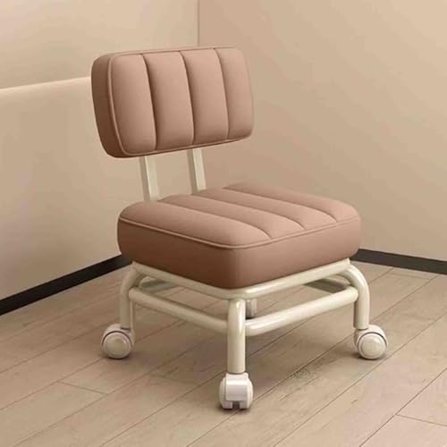Drehbarer Pediküre-Hocker mit Rollen, 360° Drehstuhl für Zuhause und Salon, tragbarer niedriger Sitzhocker von Generisch