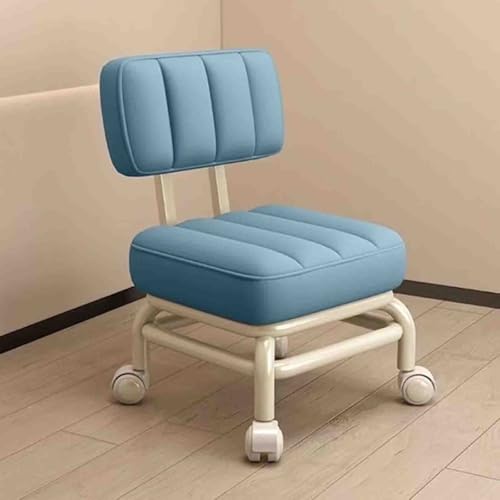 Drehbarer Pediküre-Hocker mit Rollen, 360° Drehstuhl für Zuhause und Salon, tragbarer niedriger Sitzhocker von Generisch