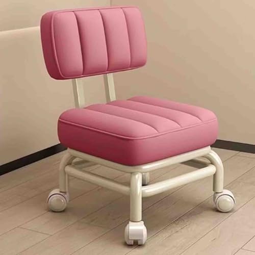 Drehbarer Pediküre-Hocker mit Rollen, 360° Drehstuhl für Zuhause und Salon, tragbarer niedriger Sitzhocker von Generisch