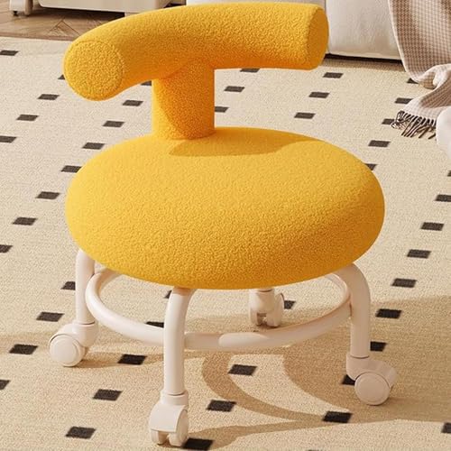 Drehbarer Rollhocker, bequeme gepolsterte Fußstütze, für Wohnzimmer, Leseecke von Generisch