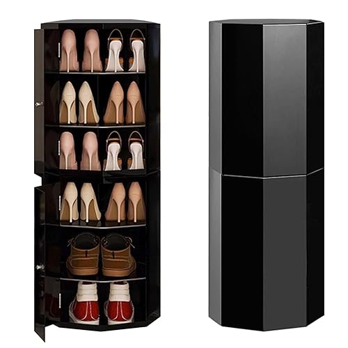 Drehbarer Schuhschrank – mehrstöckiges Stahl-Eckregal für den Eingangsbereich – platzsparendes vertikales Design Drehbarer Schuhschrank – mehrstöckiges Stahl-Eckregal für den Eingangsbereich – platzsparendes vertikales Design von Generisch