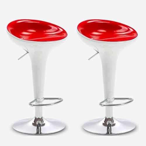 Drehbarer Thekenhocker, 2er-Set, stilvolle Küchen-Barstühle mit Fußstütze, höhenverstellbar, Pub-Hocker, modernes grünes Design für Esszimmer und Hausbar von Generisch