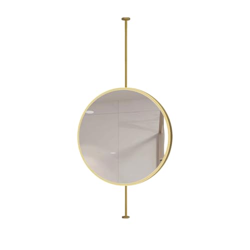 Drehbarer runder Deckenspiegel – großer dekorativer Metallrahmen für Badezimmer, Toilette, Eingang, Geschäft, Hotel, goldfarben, 50 x 50 cm, stilvolle Heimdekoration Drehbarer runder Deckenspiegel – großer dekorativer Metallrahmen für Badezimmer, Toilette, Eingang, Geschäft, Hotel, goldfarben, 50 x 50 cm, stilvolle Heimdekoration von Generisch