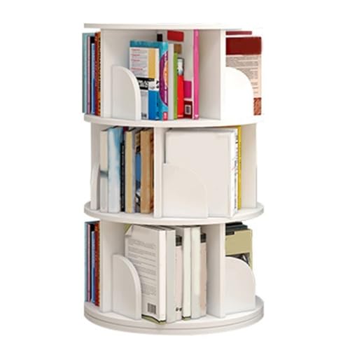 Drehbares Bücherregal, 360° Ausstellungsregal, Holz, drehbares Bücherregal für Wohnzimmer, Schlafzimmer, mehrere Ebenen, stilvolle und funktionale Aufbewahrungslösung von Generisch