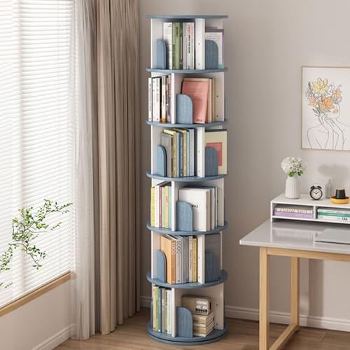 Drehbares Bücherregal, 360 Grad drehbares Regal für bodenstehende Lagerung, große Kapazität und langlebig Drehbares Bücherregal, 360 Grad drehbares Regal für bodenstehende Lagerung, große Kapazität und langlebig von Generisch