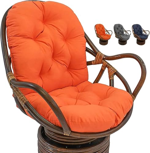Drehbares Schaukelstuhlkissen, waschbares Ersatzpolster für mehr Komfort, gepolsterte Matte für Relaxliege, Rattan und Gartenstühle von Generisch