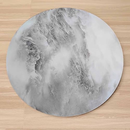 Drehbares Serviertablett, Marmor-Textur, Steinplatte, großer Lazy Susan strapazierfähiger Drehplatte für Esstisch, Mittelstück Drehbares Serviertablett, Marmor-Textur, Steinplatte, großer Lazy Susan strapazierfähiger Drehplatte für Esstisch, Mittelstück von Generisch