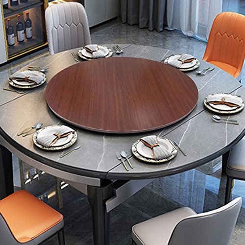 Drehbares Serviertablett aus Holz für Esstisch, runde Tafelaufsatz, Drehteller, vielseitige Tisch-Servierschale, perfekt für Partys und Versammlungen von Generisch