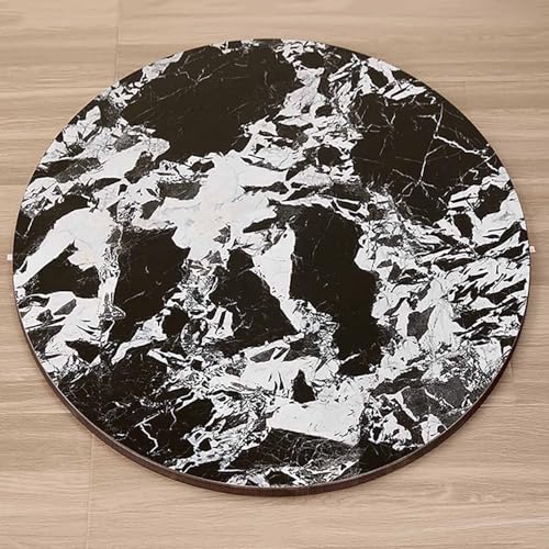 Drehbares Serviertablett aus Marmor, runde Steinplatte, Drehteller für Esstisch, große Lazy Susan für reibungsloses Servieren Drehbares Serviertablett aus Marmor, runde Steinplatte, Drehteller für Esstisch, große Lazy Susan für reibungsloses Servieren von Generisch
