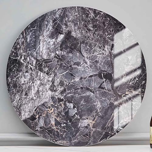 Drehbares Serviertablett aus Marmor, runde Steinplatte, Drehteller für Esstisch, große Lazy Susan für reibungsloses Servieren Drehbares Serviertablett aus Marmor, runde Steinplatte, Drehteller für Esstisch, große Lazy Susan für reibungsloses Servieren von Generisch