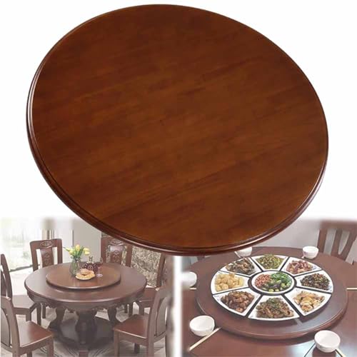 Drehbares Serviertablett aus Massivholz, großes Lazy Susan für Esstisch, Küchentischplatte, Drehteller Drehbares Serviertablett aus Massivholz, großes Lazy Susan für Esstisch, Küchentischplatte, Drehteller von Generisch