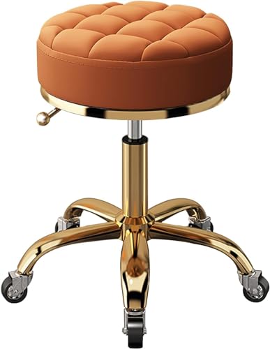 Drehhocker aus PU-Leder – modernes Rollen-Design mit drehbaren Rollen, perfekt für Salon, Spa und Massageanwendungen von Generisch