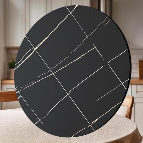 Drehplatte aus Marmor, 360° Lazy Susan Serviertablett, leise rotierende Drehscheibe, große Tortenplatte für Esstisch, Servierplatte Drehplatte aus Marmor, 360° Lazy Susan Serviertablett, leise rotierende Drehscheibe, große Tortenplatte für Esstisch, Servierplatte von Generisch