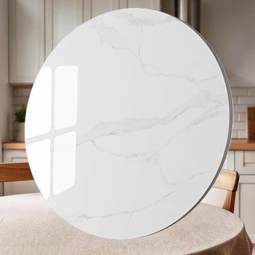Drehplatte aus Marmor, 360° Lazy Susan Serviertablett, leise rotierende Drehscheibe, große Tortenplatte für Esstisch, Servierplatte Drehplatte aus Marmor, 360° Lazy Susan Serviertablett, leise rotierende Drehscheibe, große Tortenplatte für Esstisch, Servierplatte von Generisch