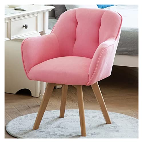 Drehsessel – Stilvoller Stoff-Akzentstuhl für Esstisch oder kleine Räume – stabile Holzbeine – bequemer Club-Lounge-Sessel für Gäste von Generisch