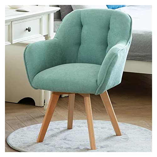 Drehsessel aus Samt mit stabilen Holzbeinen für kleine Räume (blau) von Generisch