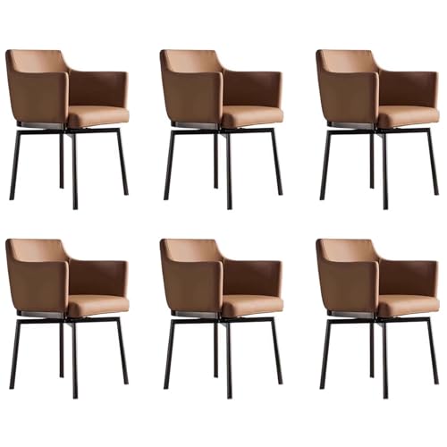Drehstuhl Esszimmerstühle 4er Set, Moderne gepolsterte Küchenstühle mit dicker Polsterlehne, Kunstleder Bequemer Sitz für Wohnzimmer Schlafzimmer Drehstuhl Esszimmerstühle 4er Set, Moderne gepolsterte Küchenstühle mit dicker Polsterlehne, Kunstleder Bequemer Sitz für Wohnzimmer Schlafzimmer von Generisch