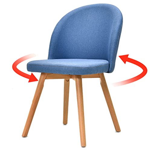 Drehstuhl aus Massivholz mit Stoffsitz, Blau, 175 kg, 42 x 42 x 82 cm von Generisch