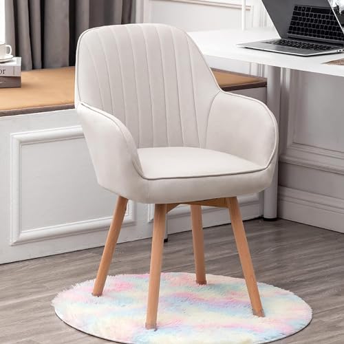 Drehstuhl aus Samt – Design Mitte des Jahrhunderts für Büro, Schminktisch und Zuhause – bequeme Akzent-Sitzgelegenheit von Generisch