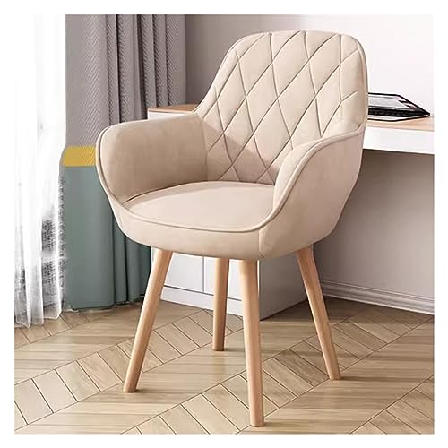Drehstuhl aus Stoff mit Holzbeinen für Esszimmer, Schreibtisch oder Büro, platzsparendes Design von Generisch